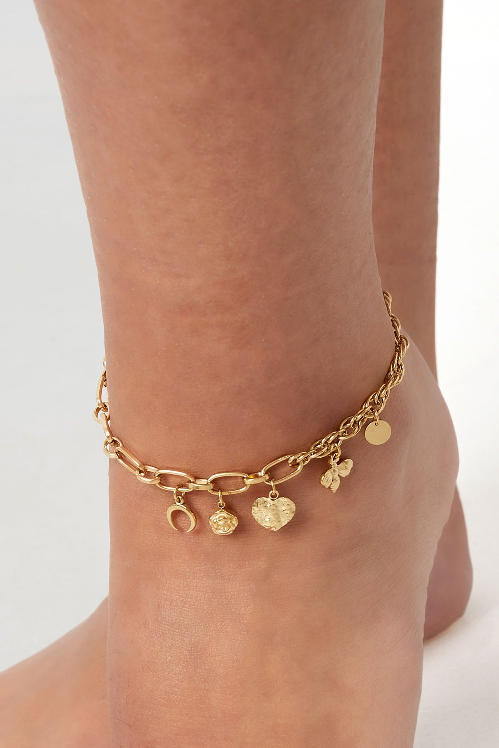 Anklet links with charms - Silver Color color (Pack with plastic bag) h5Picture3